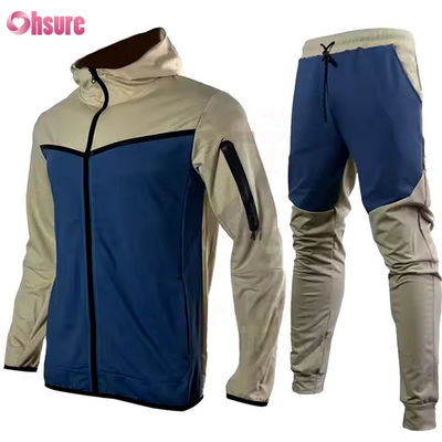 Maatwerk Trainingskleding Sport 2-delige Sets Rits Jogging Gym Tweedelige Set voor Heren