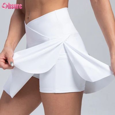 2 in 1 Losse Sportshorts Hoge Taille Zachte Draag Design Gymkleding voor Dames