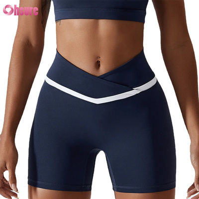 Yoga Shorts voor Dames met Hoge Taille, Snoepkleur, Sneldrogend, Naakt, Hot Shorts voor Hardlopen, Gym, Fitness, Sporttrainingen