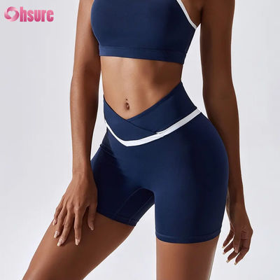 Yoga Shorts voor Dames met Hoge Taille, Snoepkleur, Sneldrogend, Naakt, Hot Shorts voor Hardlopen, Gym, Fitness, Sporttrainingen