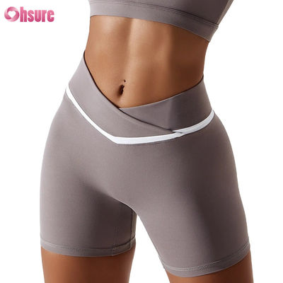 Yoga Shorts voor Dames met Hoge Taille, Snoepkleur, Sneldrogend, Naakt, Hot Shorts voor Hardlopen, Gym, Fitness, Sporttrainingen