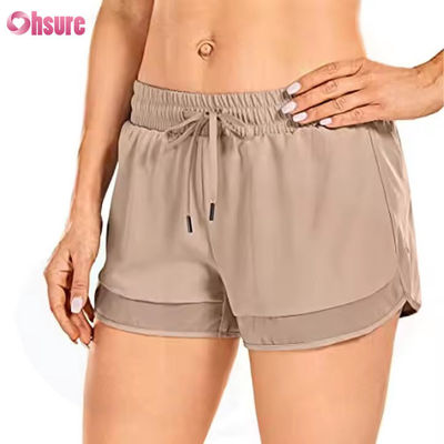 Vrouwen Yoga & Running Short High Waist Quick Dry Gym Athletic Shorts Met Zip Back Pocket Skinny Casual Stijl Draad