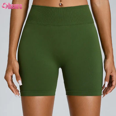 Naadloze fitness korte leggings vrouwen hoge taille heuplifting sportbroek spandex nylon snelle droge yogabroek voor vrouwen sexy