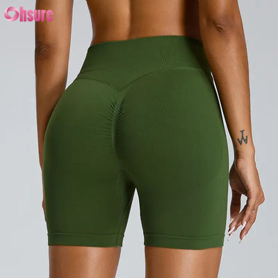 Naadloze fitness korte leggings vrouwen hoge taille heuplifting sportbroek spandex nylon snelle droge yogabroek voor vrouwen sexy