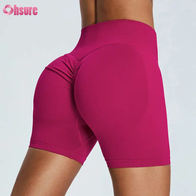 Naadloze fitness korte leggings vrouwen hoge taille heuplifting sportbroek spandex nylon snelle droge yogabroek voor vrouwen sexy