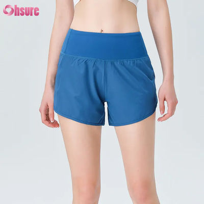 Mode Hoogkwaliteit Vrouwen Active Wear Shorts Athletic Wear Vrouwen Running Shorts Nylon Spandex Gym Sweat Shorts Met zakken