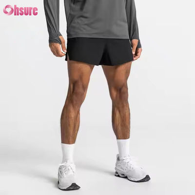 Op maat gesloten zakken Elastische taille Sport Actief dragen Mensen Jacquard Print Workout Running Gym Shorts