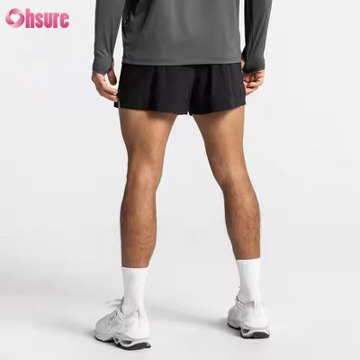 Op maat gesloten zakken Elastische taille Sport Actief dragen Mensen Jacquard Print Workout Running Gym Shorts