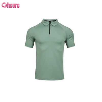 Hoogwaardig snel drogen ijs zijde stof sport top ademend zomer fitness Dri spier fit T-shirt mannen polo shirt