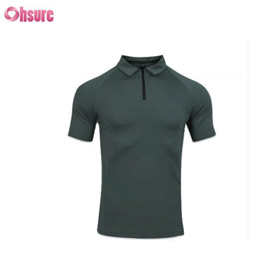 Hoogwaardig snel drogen ijs zijde stof sport top ademend zomer fitness Dri spier fit T-shirt mannen polo shirt
