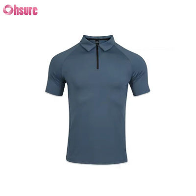 Hoogwaardig snel drogen ijs zijde stof sport top ademend zomer fitness Dri spier fit T-shirt mannen polo shirt