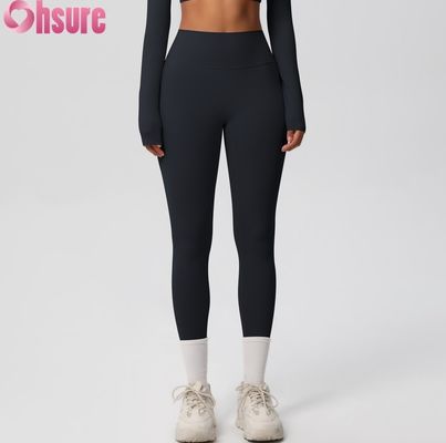 Hoge taille Butt-Lifting Workout Tights Elastische taille Fitness Yoga Leggings voor Outdoor Fietsen Squatproof Nude Pant Skin