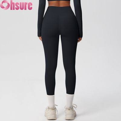 Hoge taille Butt-Lifting Workout Tights Elastische taille Fitness Yoga Leggings voor Outdoor Fietsen Squatproof Nude Pant Skin