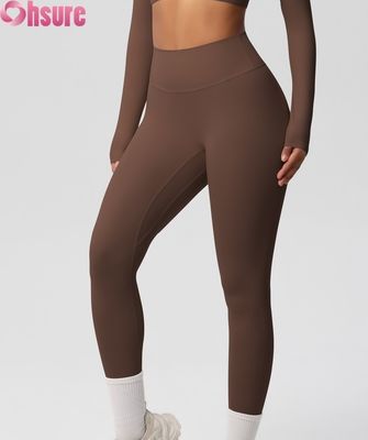 Hoge taille Butt-Lifting Workout Tights Elastische taille Fitness Yoga Leggings voor Outdoor Fietsen Squatproof Nude Pant Skin