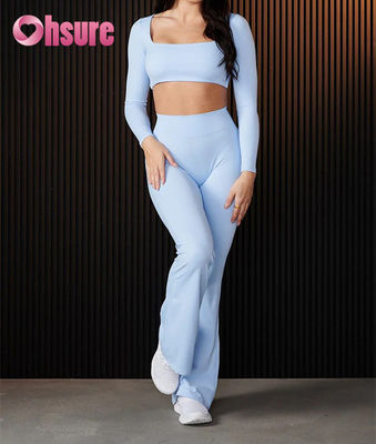 Dear-Lover Custom Logo Dames Hoge Taille Yoga Leggings Zwart Effen Tailleband Beide Zijzakken Vochtregulerend Workout Yoga