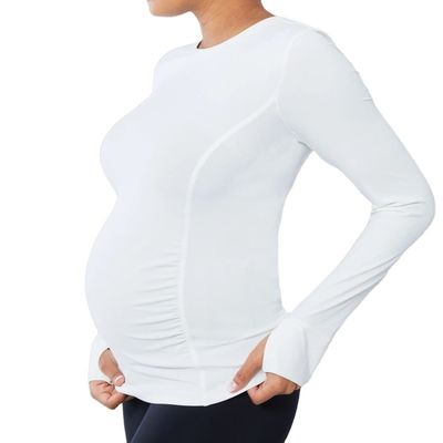 Nieuwe dames lange mouw Casual Jersey Top Verpleegkundige en zwangere Borstvoeding T-shirt Moederschapskleding