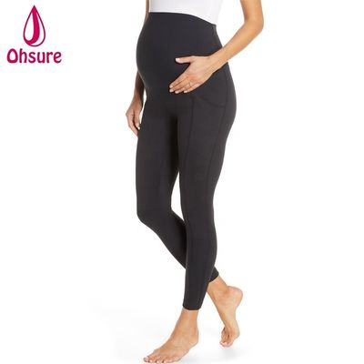 Comfortabele Zwangerschap Actieve Tights Super Zachte Dames Fitness Yoga Broek Met Zak Zwangere Leggings