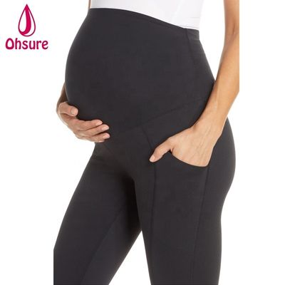 Comfortabele Zwangerschap Actieve Tights Super Zachte Dames Fitness Yoga Broek Met Zak Zwangere Leggings