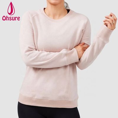 Hoge kwaliteit verpleegkundige hoodie zachte borstvoeding jumper casual sweatshirt fitness moederschap kleding vrouwen gebreide stof 10-12 dagen