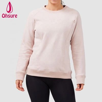 Hoge kwaliteit verpleegkundige hoodie zachte borstvoeding jumper casual sweatshirt fitness moederschap kleding vrouwen gebreide stof 10-12 dagen