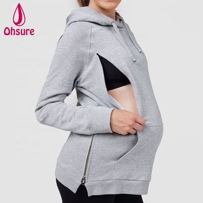 Groothandel Zwangere Vrouwen Hooded Trui Oversized Borstvoeding Fitness Sweatshirts Custom Zwangerschap Nursing Hoodie