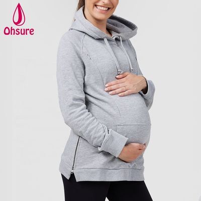 Groothandel Zwangere Vrouwen Hooded Trui Oversized Borstvoeding Fitness Sweatshirts Custom Zwangerschap Nursing Hoodie