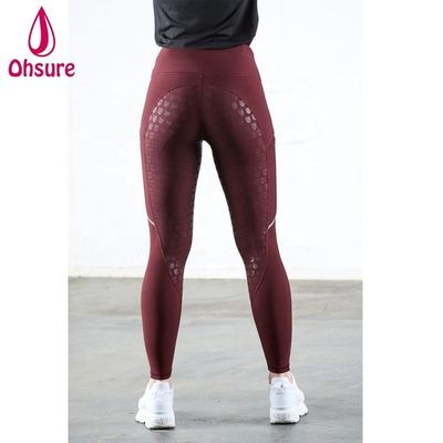 Blauw Zwart Rood Vrouwen Ruiterbroeken Elegante Touch Volle Zit Silicium Groothandel Op maat gemaakt Paardrijden Tights