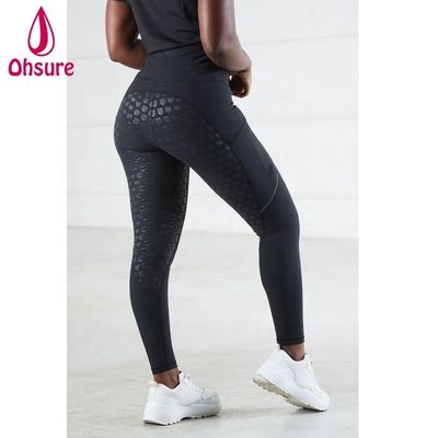 Ademende, zweetabsorberende paardensportbroek met hoge taille en volledig zitvlak van siliconen voor dames