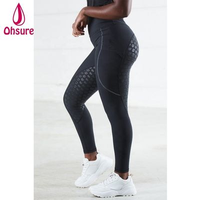 Ademende, zweetabsorberende paardensportbroek met hoge taille en volledig zitvlak van siliconen voor dames