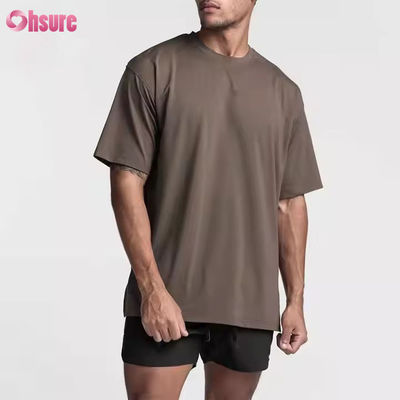 Aangepaste logo Nieuw Design Workout Sportkleding t-shirt Heren 100% Katoen Zwaar Box Fit Hardlopen Oversized Fitness Gym Shirt