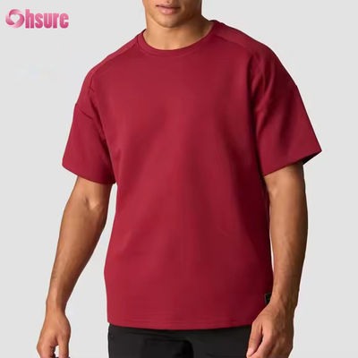 Custom Grijs 100% Katoenen T-shirt Zwaar Oversized T-shirt Hardlopen Workout Sport Gym Shirt Heren