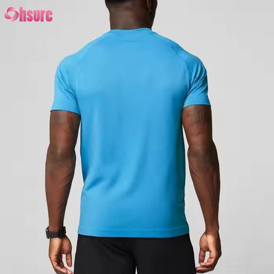 Custom polyester spandex lichtgewicht ademend slanke spier geschikt sport gym t shirt voor mannen