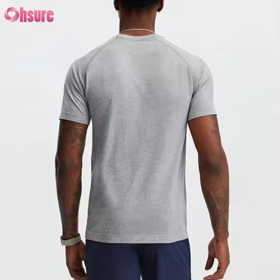 Custom polyester spandex lichtgewicht ademend slanke spier geschikt sport gym t shirt voor mannen