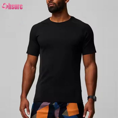 Custom polyester spandex lichtgewicht ademend slanke spier geschikt sport gym t shirt voor mannen