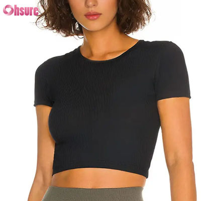 Ademende Sneldrogende Naaktgevoel Hoge Elastische Mooie Rug Dames Sport T-shirt Fitness Workout Hardloop Shirts voor Vrouwen