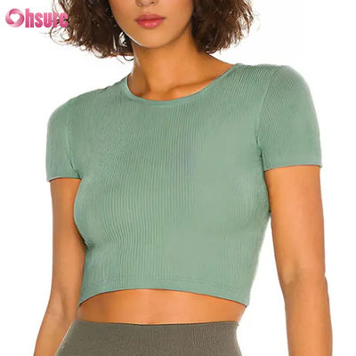 Ademende Sneldrogende Naaktgevoel Hoge Elastische Mooie Rug Dames Sport T-shirt Fitness Workout Hardloop Shirts voor Vrouwen