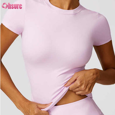 2024 Zomer Nieuwe Damesmode Sport T-Shirt Milieuvriendelijk Korte Mouw Hot Sales Populaire Effen Kleding