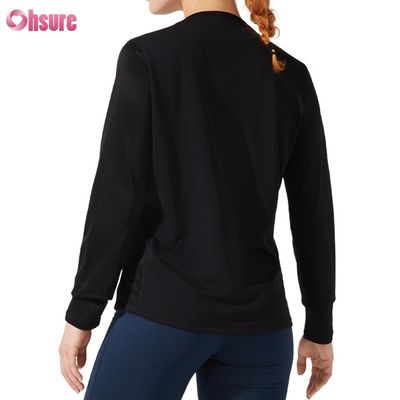 Aangepaste katoenen T-shirt met lange mouwen