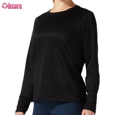 Aangepaste katoenen T-shirt met lange mouwen