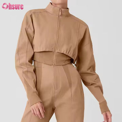 Vrouwen Nieuw Design Zipper Motorcycle Jacket Outdoor Motocross Crop Style Motorcycle Jacket