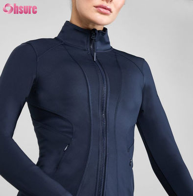 Aanpasbare Dames Trainingsjas met Ritssluiting Sneldrogend Outwork Sportkleding Lange Mouw Jas Strak Hardlopen Fitness Top