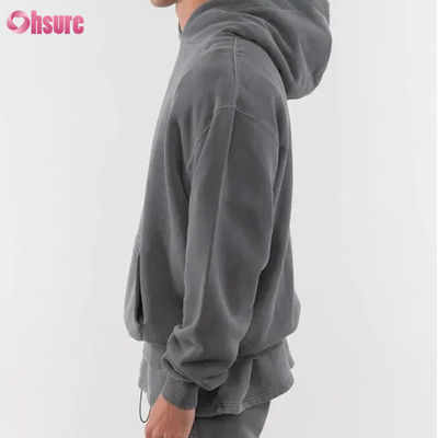 Nieuwe Mode Custom Goede Kwaliteit Zware Hoodie Blanco Effen 80 Katoen 20 Polyester 480 Gsm Oversized Warme Hoodie Zonder Trekkoord