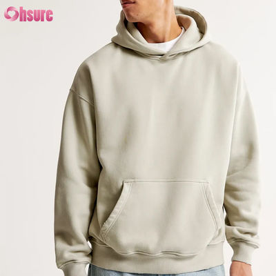 Hoge Kwaliteit 400 GSM Franse Terry Katoenen Hoodie Unisex Zacht Effen Dik met Aangepast Logo 100% Katoen voor Winter