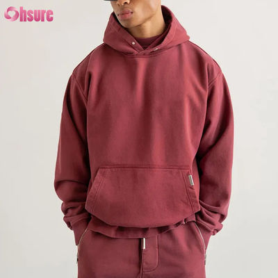Custom logo Hoodie Hoge Kwaliteit Heren Sweatshirts Hoodies Custom logo Zware Katoen Oversized Heren Drop Shoulder Hoodie