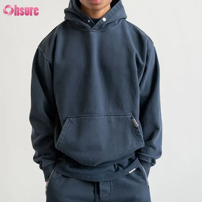 Custom logo Hoodie Hoge Kwaliteit Heren Sweatshirts Hoodies Custom logo Zware Katoen Oversized Heren Drop Shoulder Hoodie