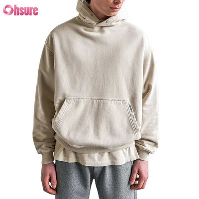 Custom logo Hoodie Hoge Kwaliteit Heren Sweatshirts Hoodies Custom logo Zware Katoen Oversized Heren Drop Shoulder Hoodie