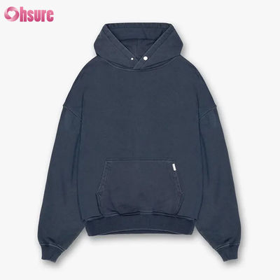 Custom logo Hoodie Hoge Kwaliteit Heren Sweatshirts Hoodies Custom logo Zware Katoen Oversized Heren Drop Shoulder Hoodie