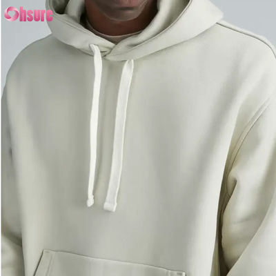 Hoogwaardige Oversized Heren Atletische Hoodie Groothandel Sportmode met Effen Kleur Capuchon Kraag Aangepast Logo Zeefdruk