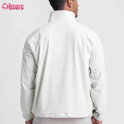 Hoogwaardige Dames Dames Zipper Waterdichte Ademloze geweven jas met verstelbare onderkant Half Zip Design Mock Neck voor de winter