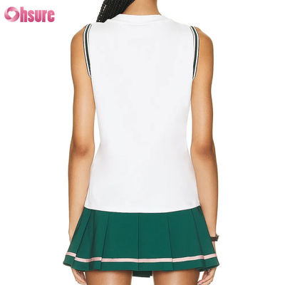 Groothandel Hoge Dames Mouwloze Pickleball Tennis Jurk Rokken Skorts Sets Ademend Aangepast Logo Geplooide Hot Shorts Design